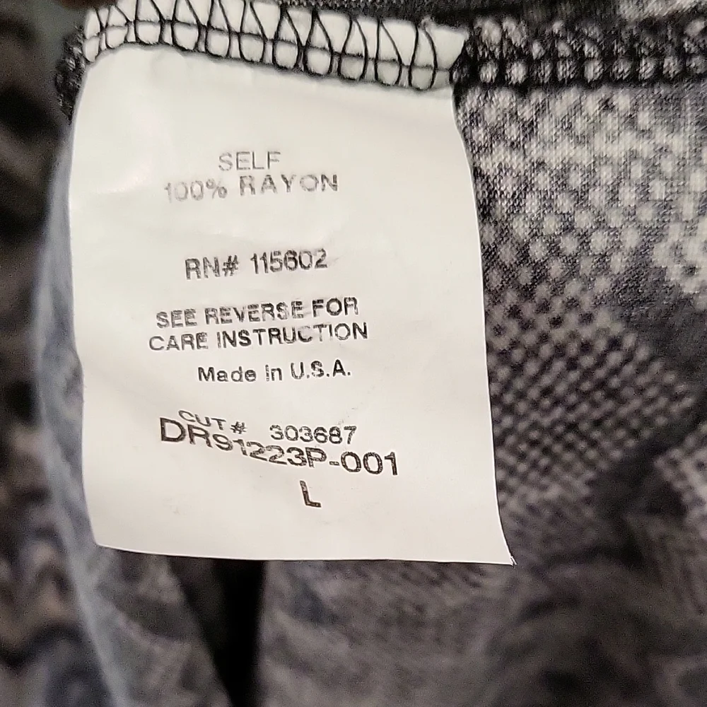 Lush Black and Gray Patterned Maxi Dress - Picture 3 of 4